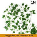 1/2M Rattan Artificial Green Leaves Artificial Plants Decoration Wedding Yard Vines Decorative Artificial Plants Simulated Leave