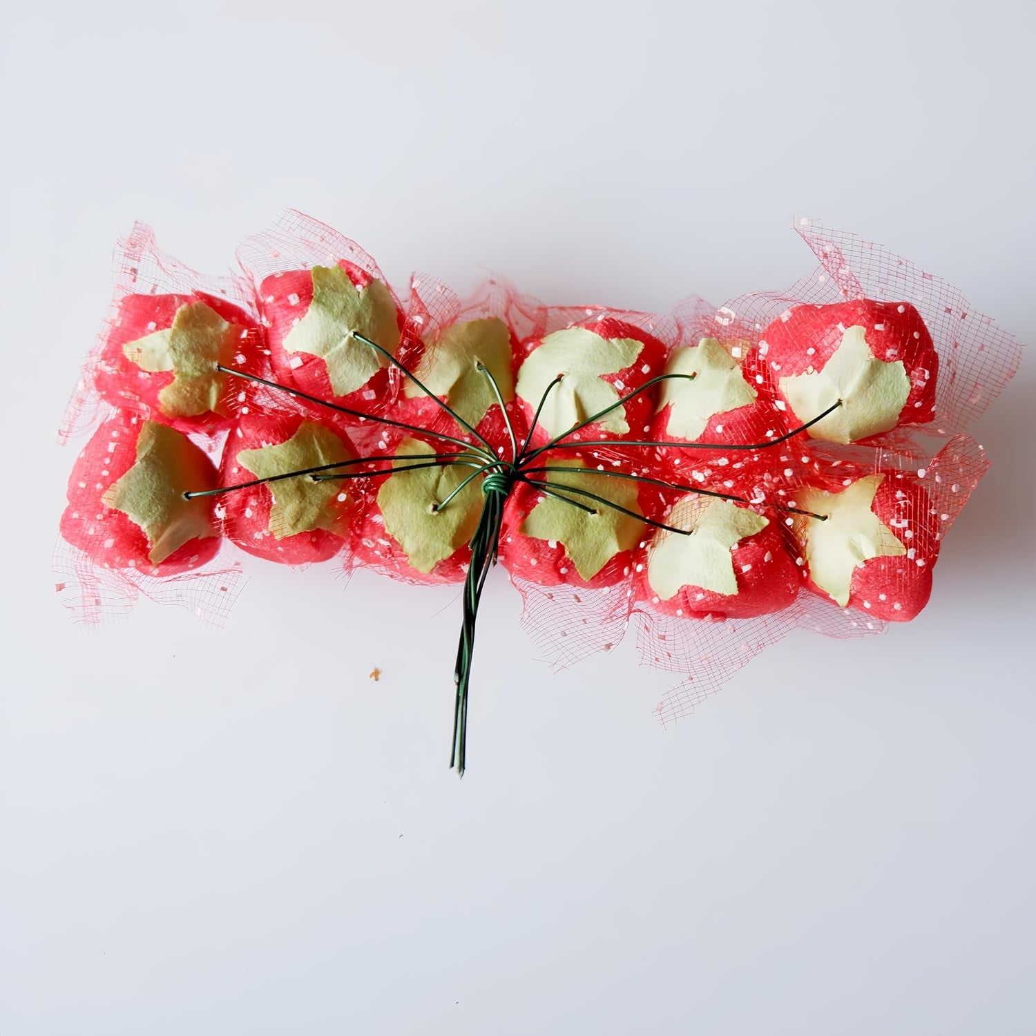 Mini Foam Roses Artificial Flowers Bulk, Foam Small Flowers Heads for Crafts, Fake Roses for Decoration, Tiny Flowers (Red)
