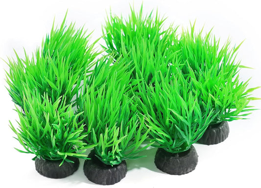 Artificial Aquarium Plants, Plastic Fish Tank Decorations, 2Inch Tall, 10Packs