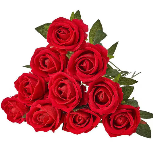 Artificial Flowers, 20 In., Red, for Outdoor Indoor, Artificial Rose Flower, 500 Pcs Real Looking Foam Fake Roses Bulk