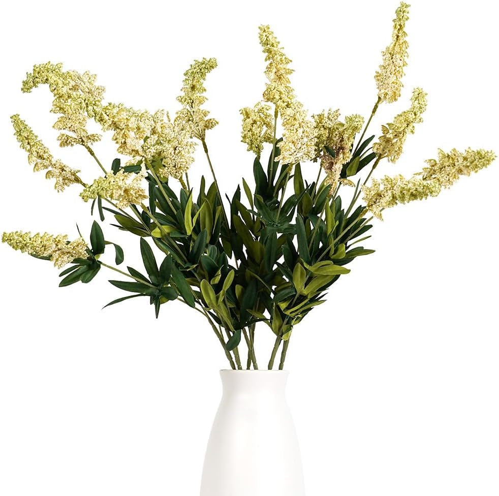 Artificial Plants,3Pcs 29" Green Faux Branches for Vase,Faux Greenery Stems Artificial Plants & Flowers for Shop Garden Office Home Décor (3, White Sage)