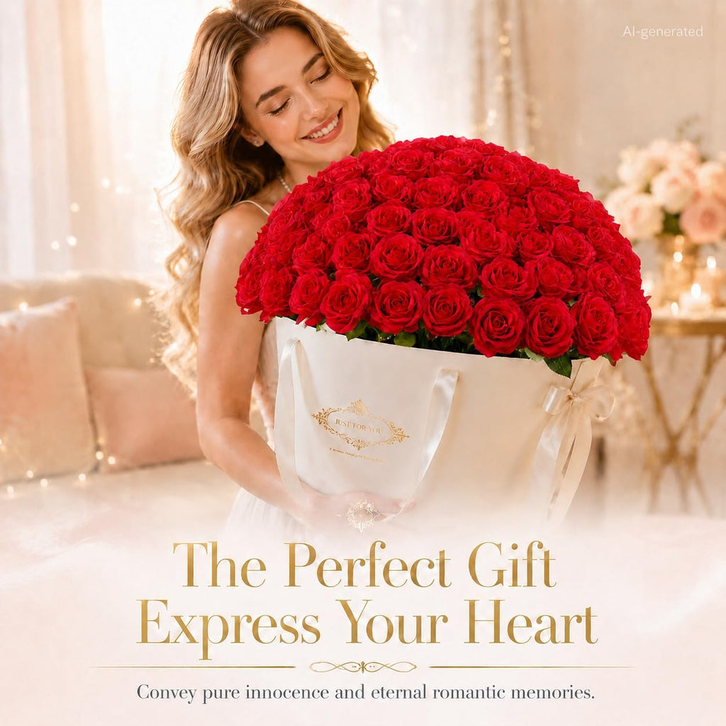 50 PCS Red Roses Artificial Flowers, Fake Red Rose Bouquet, Artificial Silk Red Roses with Stems for DIY Wedding Flowers Decoration, Valentines Day Mothers Day, Bridal Bouquet Roses