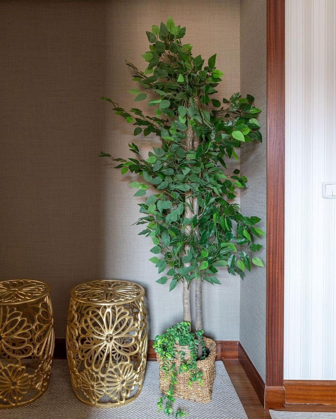 | Ficus 6 FT | Decorative Artificial Plants | Large Artificial Plant | Artificial Plants for Indoor/Outdoor Use | Realistic Decorative Artificial Plant for Home