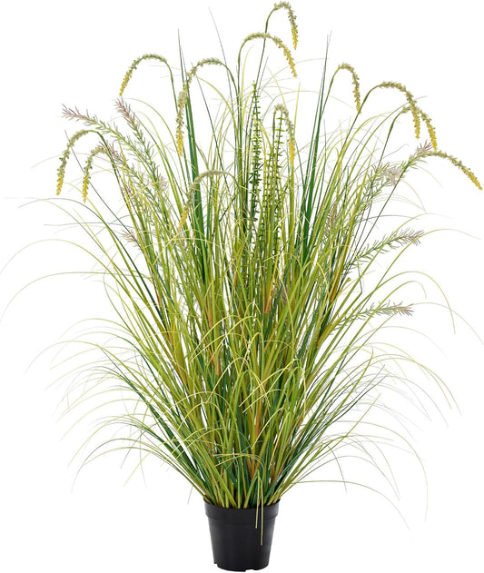 4FT Artificial Reed Grass , Artificial Tall Grass Plants Outdoor Indoor ,Fake Plants & Flowers in Pot-Housewarming Gifts for Living Room Office Bedroom Decor