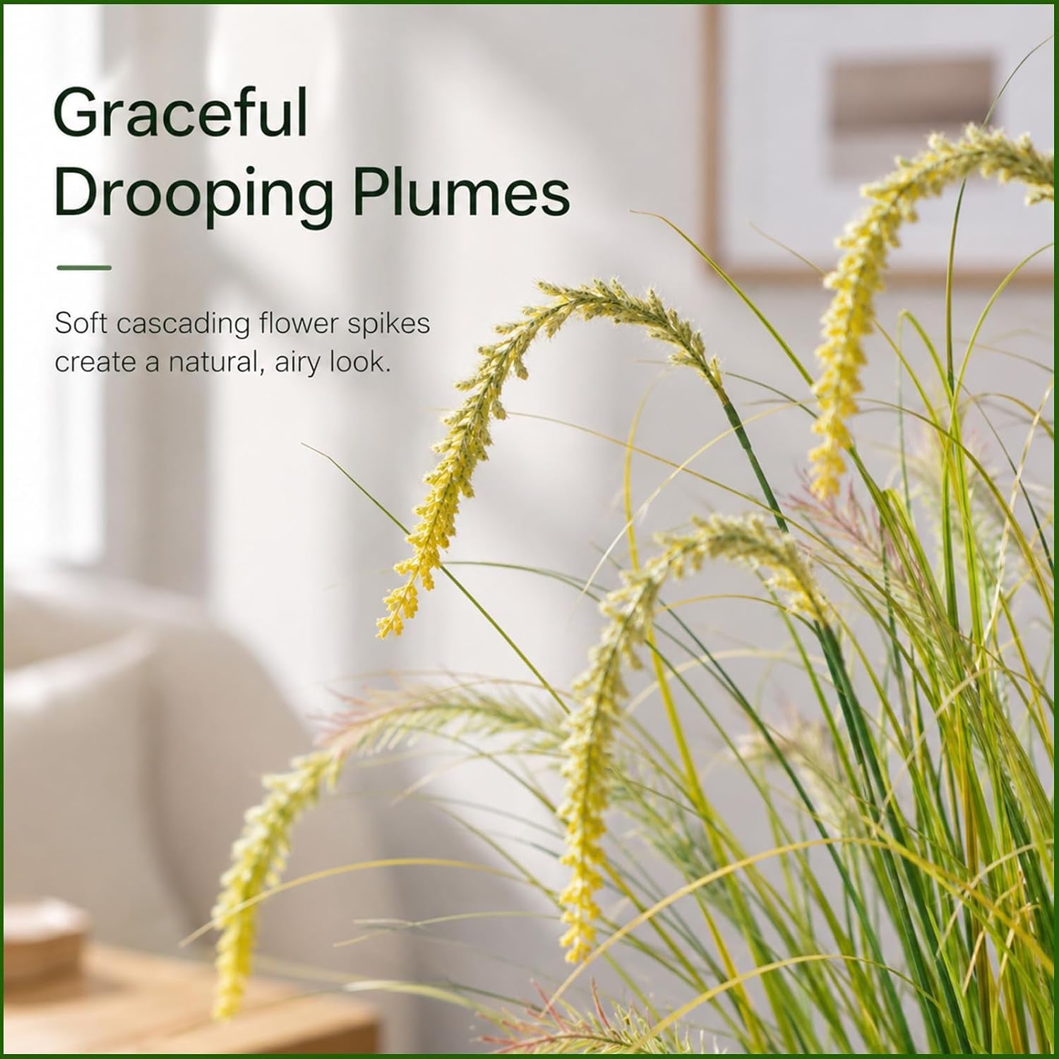 4FT Artificial Reed Grass , Artificial Tall Grass Plants Outdoor Indoor ,Fake Plants & Flowers in Pot-Housewarming Gifts for Living Room Office Bedroom Decor