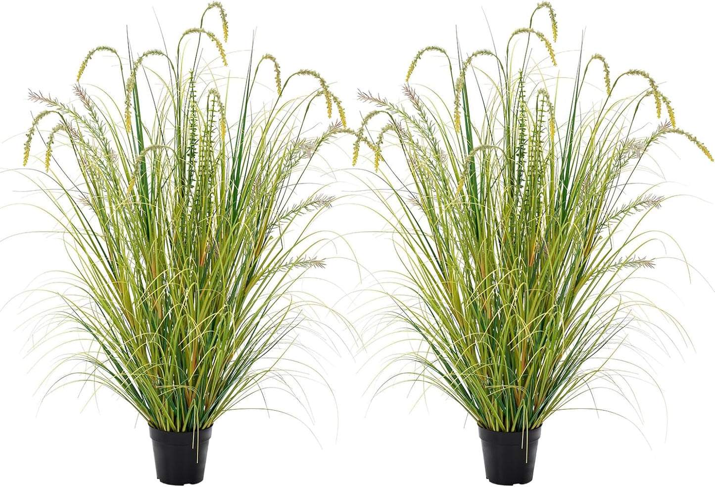 4FT Artificial Reed Grass ,2 Pack Artificial Tall Grass Plants Outdoor Indoor ,Fake Plants & Flowers in Pot-Housewarming Gifts for Living Room Office Bedroom Decor