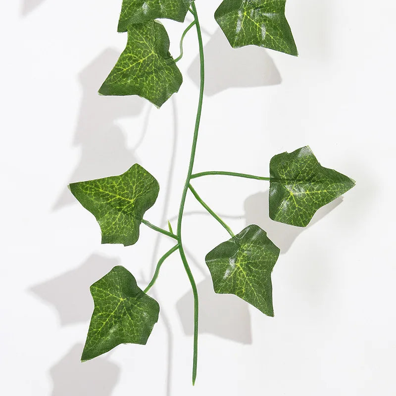 1/2M Rattan Artificial Green Leaves Artificial Plants Decoration Wedding Yard Vines Decorative Artificial Plants Simulated Leave