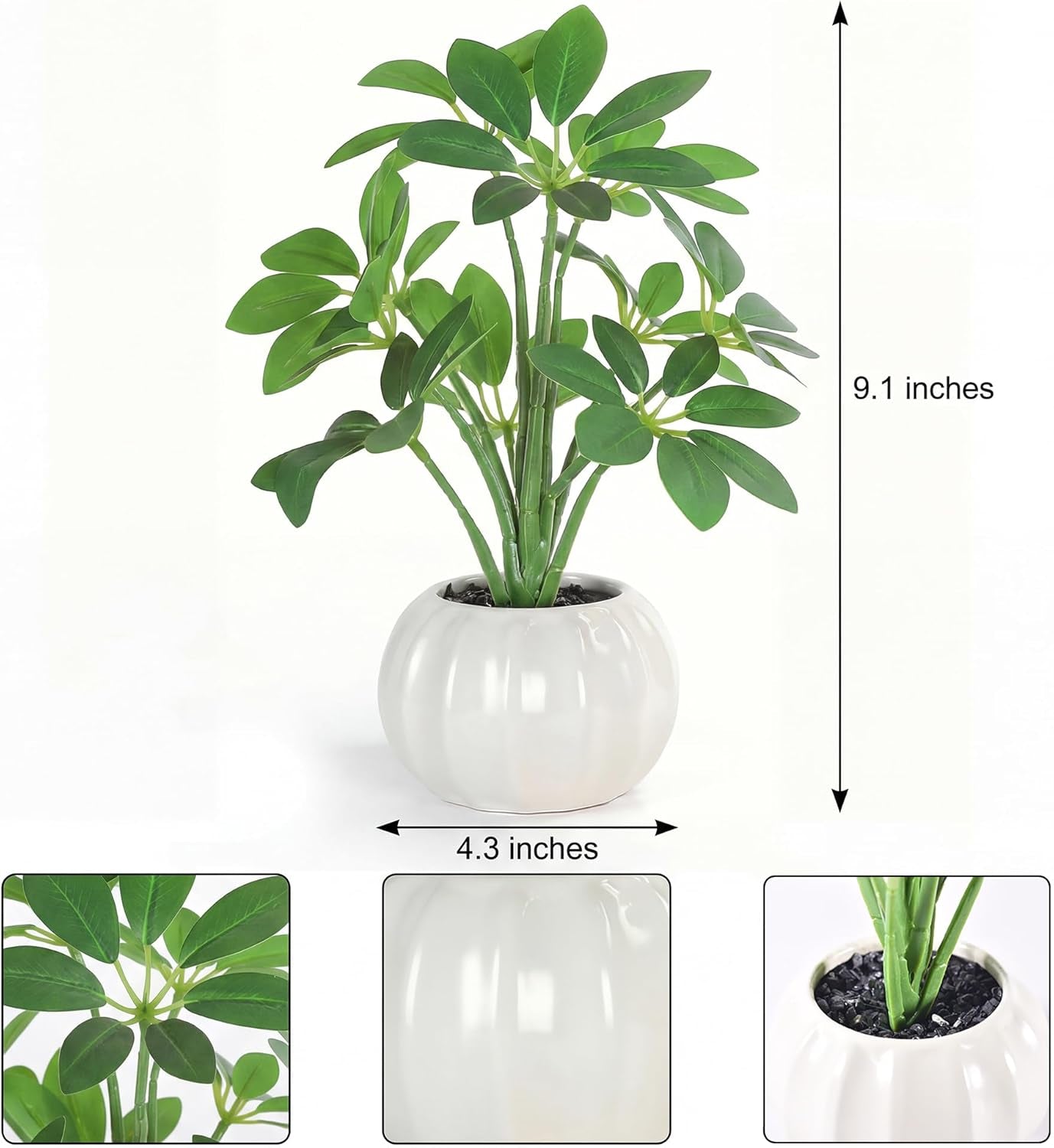 9.1'' Fake Plants Artificial Plants Faux Plants Indoor for Bathroom Farmhouse Living Room Home House Decor