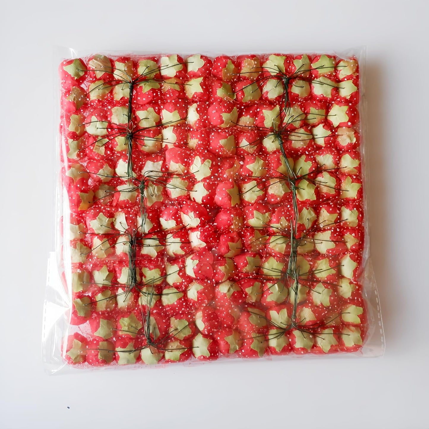 Mini Foam Roses Artificial Flowers Bulk, Foam Small Flowers Heads for Crafts, Fake Roses for Decoration, Tiny Flowers (Red)