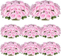 100 Pcs Artificial Silk Roses Flowers Bulk Realistic Long Stem Faux Flower Bouquet for Wedding Centerpieces, Valentine'S Day Decor, Home Arrangements, Table Decorations(Pink)