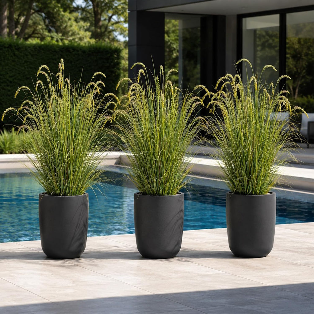 4FT Artificial Reed Grass ,2 Pack Artificial Tall Grass Plants Outdoor Indoor ,Fake Plants & Flowers in Pot-Housewarming Gifts for Living Room Office Bedroom Decor