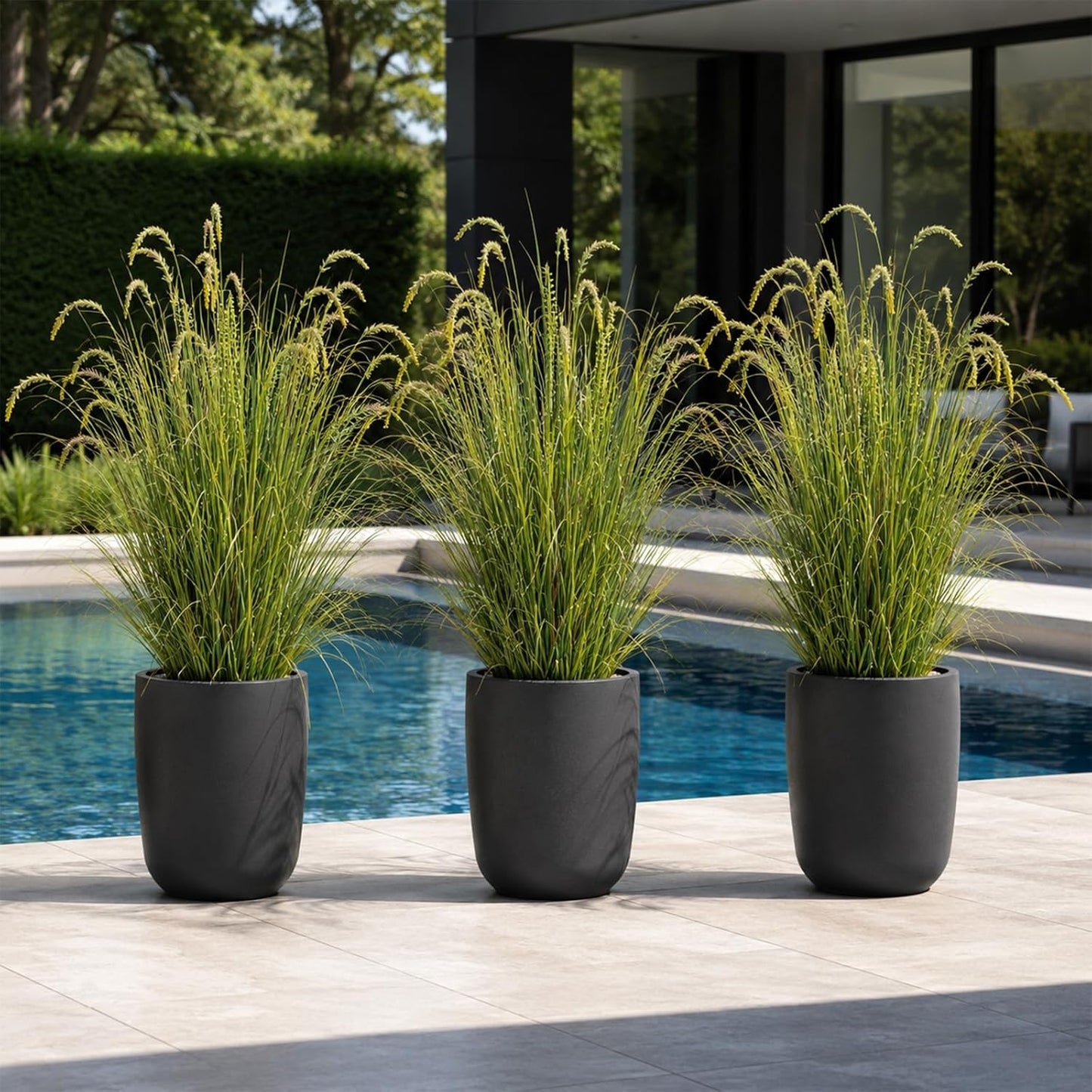4FT Artificial Reed Grass ,2 Pack Artificial Tall Grass Plants Outdoor Indoor ,Fake Plants & Flowers in Pot-Housewarming Gifts for Living Room Office Bedroom Decor