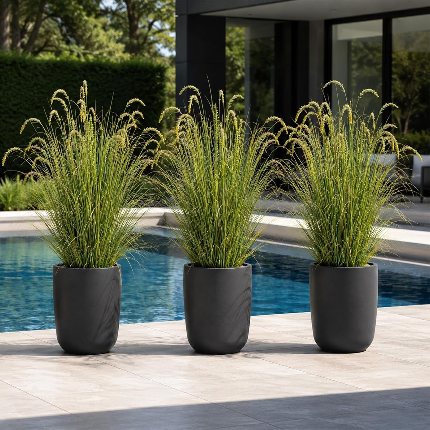 4FT Artificial Reed Grass ,2 Pack Artificial Tall Grass Plants Outdoor Indoor ,Fake Plants & Flowers in Pot-Housewarming Gifts for Living Room Office Bedroom Decor